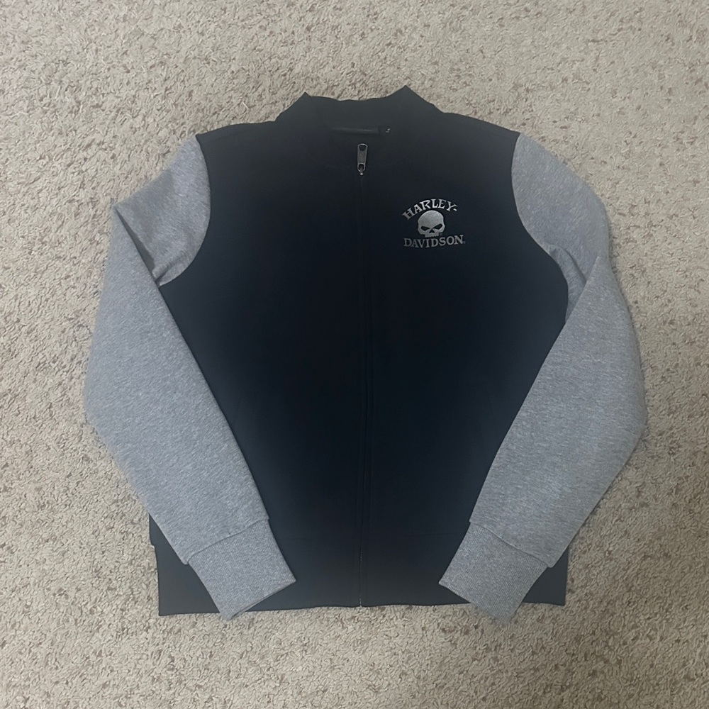 NWOT Harley-Davidson Black and Gray Zip-Up Jacket
